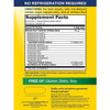 Adult 50+ probiotic supplement facts with 12-strain 30 billion blend