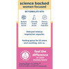 Science backed women focused graphic with diverse clinical strains money-back seal