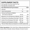 Supplement facts panel for Daily Electrolytes