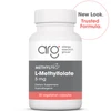 MethylPro L-Methylfolate 5 mg 30 vegetarian capsule bottle, new look