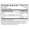 L-Methylfolate supplement facts panel, 1 capsule serving, 90 servings