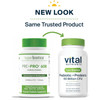 New look, same trusted product, Hyperbiotics PRE+PRO 60B and new Vital Nutrients bottles