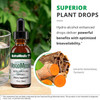 Superior plant drops graphic with hydro-alcohol bioavailability callout