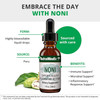 Embrace the day with Noni graphic, Peru source immune microbial benefits