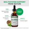 GlucoMedix bottle with form, source and benefits callouts, multisystem support from nature