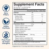 Psyllium Pre & Probiotic Fiber supplement facts with zero fillers, vegan and allergen-free icons