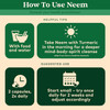 How to use Neem, 2 capsules twice daily with food and water