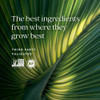 Green leaves, the best ingredients from where they grow best, third party validated logos
