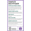 Women's Advanced Multivitamin box panel describing the formula