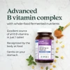 Coenzyme B Complex bottle with tablets and ginger, all 8 B vitamins one tablet