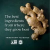 Green leaves, the best ingredients from where they grow best, third party validated logos