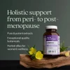 Estrotone bottle with flowers, holistic support from peri- to post-menopause graphic