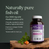 Wholemega for Moms bottle with berries, clinically studied omega-3 index graphic