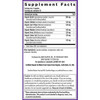 Reishi & Shiitake supplement facts panel, 30 servings