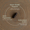 Single capsule on wood, 100% vegetarian, just one capsule daily graphic