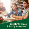 Three people smiling indoors, Floradix gentle to digest and easily absorbed graphic