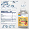 Vitamin B-Complex chewables bottle with supplement facts, naturally sweetened strawberry flavor