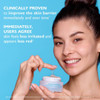 Woman applying the jelly moisturizer, users agree skin feels less irritated graphic