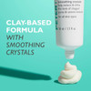 Cream squeezed from the tube, clay-based formula with smoothing crystals
