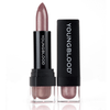 Youngblood Lipstick in a frosted pale pink shade beside its black cap