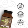 Enzorb bottle with made in USA, GMP certified and vegan badges