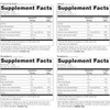 Supplement facts for tropical orange, lemon, strawberry and raspberry