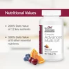 Bottle with fruit and nutritional values text