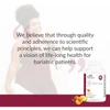 Woman with a quote about life-long health for bariatric patients