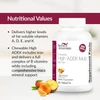 High ADEK bottle with tropical fruit and nutritional values list