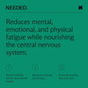 Needed Stress Support product description graphic on green
