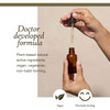 Doctor developed Bach plant-based vegan non-habit forming dropper into bottle graphic