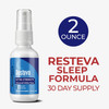 Resteva Sleep Formula Extra Strength 2 ounce 30 day supply bottle graphic