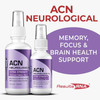 Two Results RNA ACN Neurological spray bottles with purple graphic