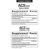 Total Body Detox Kit ACS 200 and ACZ Nano supplement facts dual panel
