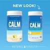 Old and new CALM Sweet Lemon 16 oz tubs, new look graphic