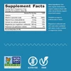 CALM Plus Calcium facts with Non-GMO Project gluten-free vegan icons graphic