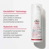 Bottle with ZincAOXPro technology and hyaluronic acid callouts