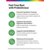 Probiolicious synbiotic gummies digestive comfort wellness benefits graphic