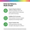 Organic Daily Probiotic digestive balance 20 billion CFU prebiotic fiber graphic