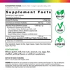 Berberine Complex supplement facts, 2 vegan capsule serving, with non-GMO, vegan and gluten free icons