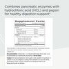 Panplex 2-Phase supplement facts with pancreatic enzymes, HCl and pepsin