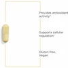 Alpha-Glycosyl Isoquercitrin capsule with antioxidant, gluten-free and vegan callouts