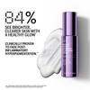 Allies of Skin Clarifying Serum beside a cream swatch with study results