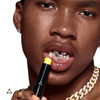 Model applying the lip balm