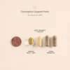 Pill size comparison beside a penny