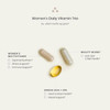 Perelel Women's Daily Vitamin Trio pack contents: multivitamin, omega DHA + EPA and beauty blend