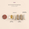 3rd Trimester pill size comparison next to a US penny graphic
