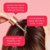 Hair Enhancing Serum how to use section dropper massage scalp graphic