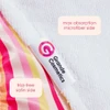 Close-up of the satin side and microfiber side of the Grande Cosmetics twist towel