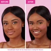 GrandePOP Pink Macaron before and after bright flush deep skin comparison